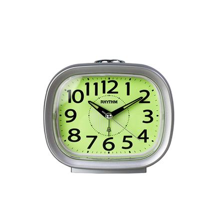 นาฬิกาปลุก RHYTHM CRA846NR19 4.4X3.8 นิ้ว สีเงิน/แดง_0