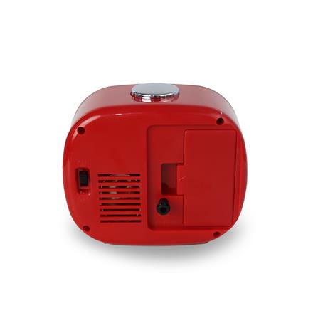 นาฬิกาปลุก RHYTHM CRA846NR19 4.4X3.8 นิ้ว สีเงิน/แดง_2