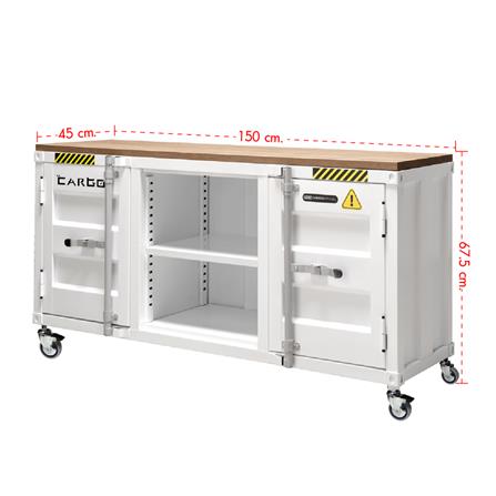 ตู้เอกสารเหล็กเตี้ย SURE CG-154 150 ซม. สีขาว_5