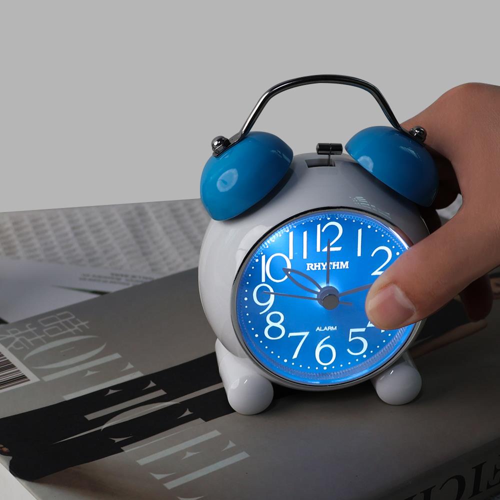 นาฬิกาปลุก RHYTHM CRA860NR04 4.5 นิ้ว สีฟ้า