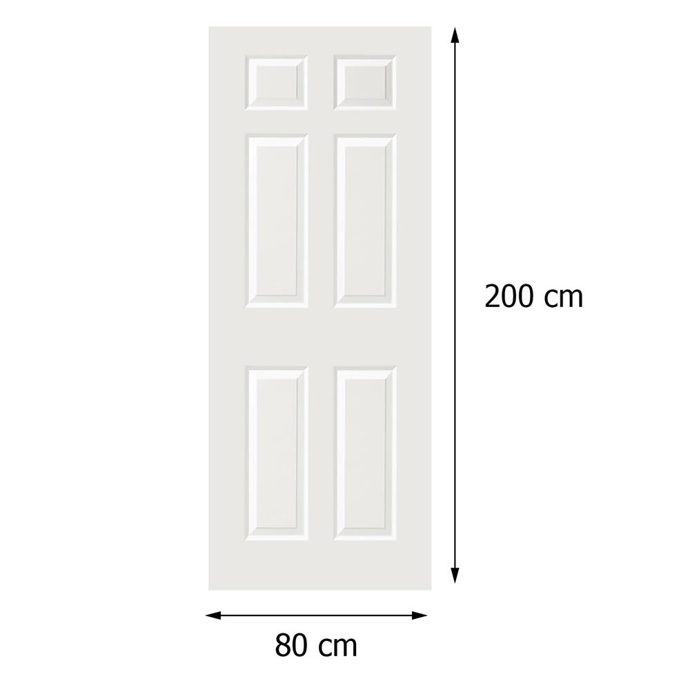 ประตูภายใน HDF ไม่เจาะลูกบิด AZLE ROMA 601 80X200 ซม. สีรองพื้น
