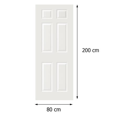 ประตูภายใน HDF ไม่เจาะลูกบิด AZLE ROMA 601 80X200 ซม. สีรองพื้น_4
