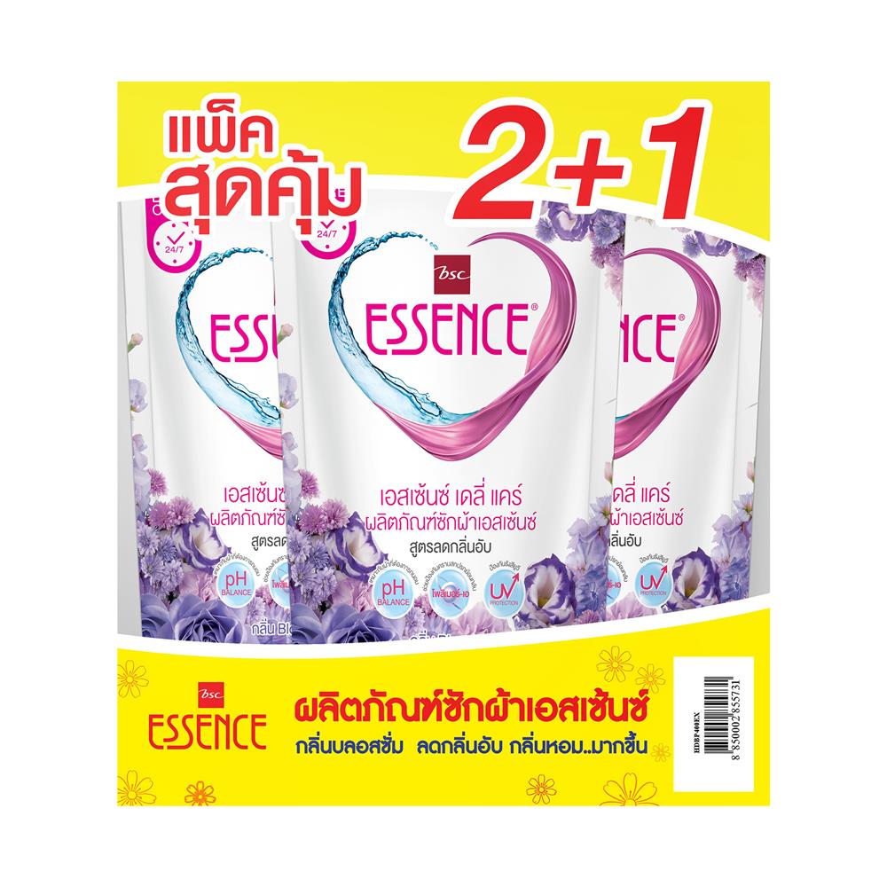 น้ำยาซักผ้า ESSENCE DAILY CARE สูตรลดกลิ่นอับ 400 มล. BLOSSOM (แพ็ก 2+1)