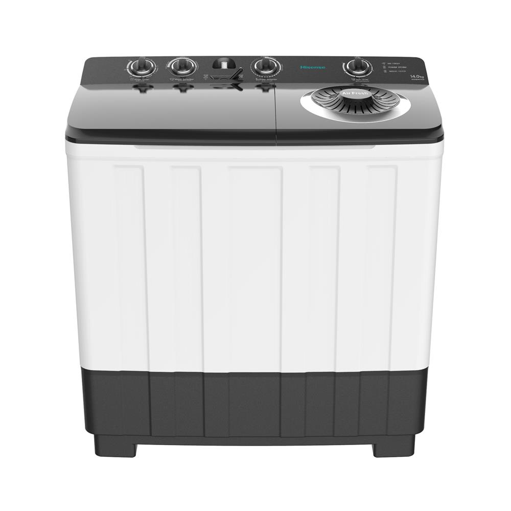 เครื่องซักผ้า 2 ถัง HISENSE WSRB1413UB 14 กก. สีขาว-ดำ