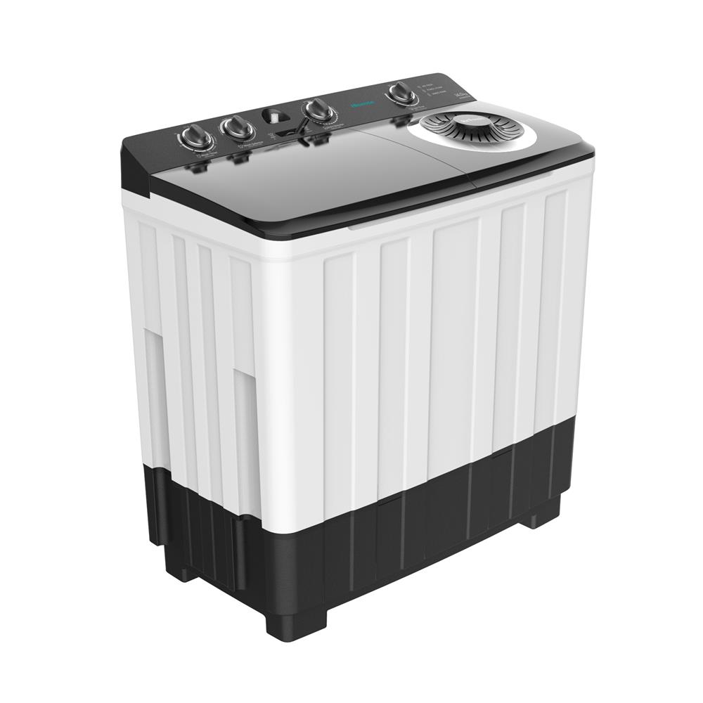 เครื่องซักผ้า 2 ถัง HISENSE WSRB1413UB 14 กก. สีขาว-ดำ