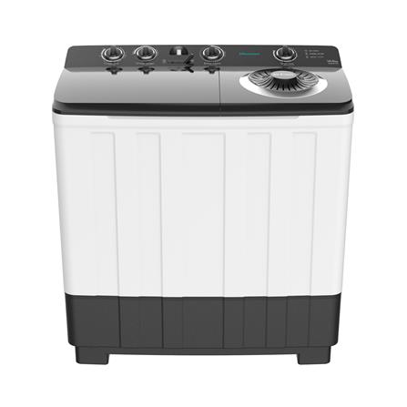 เครื่องซักผ้า 2 ถัง HISENSE WSRB1413UB 14 กก. สีขาว-ดำ_0