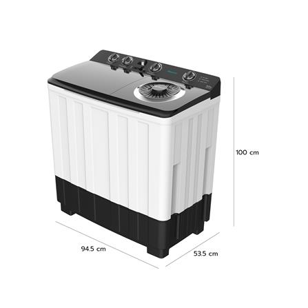 เครื่องซักผ้า 2 ถัง HISENSE WSRB1413UB 14 กก. สีขาว-ดำ_6