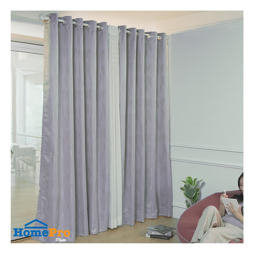 ผ้าม่าน EYELET HOME LIVING STYLE PIERRE UV 175X220 ซม. สีเทา