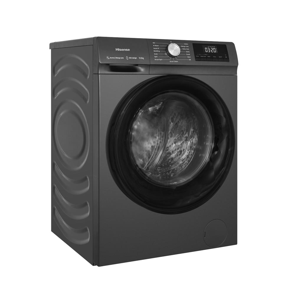 เครื่องซักผ้าฝาหน้า HISENSE WF105N1 10.5 กก. 1400 RPM อินเวอร์เตอร์ สีเทา