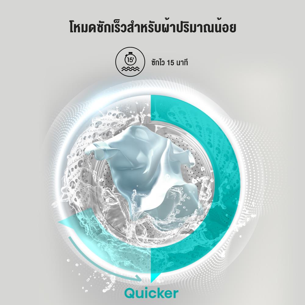 เครื่องซักผ้าฝาหน้า HISENSE WF105N1 10.5 กก. 1400 RPM อินเวอร์เตอร์ สีเทา