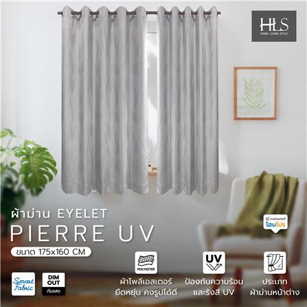 ผ้าม่าน EYELET HOME LIVING STYLE PIERRE UV 175X160 ซม. สีเทา_4