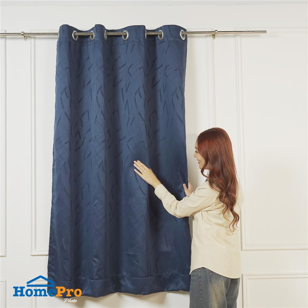 ผ้าม่าน EYELET HOME LIVING STYLE YORK UV 145X220 ซม. สีน้ำเงิน