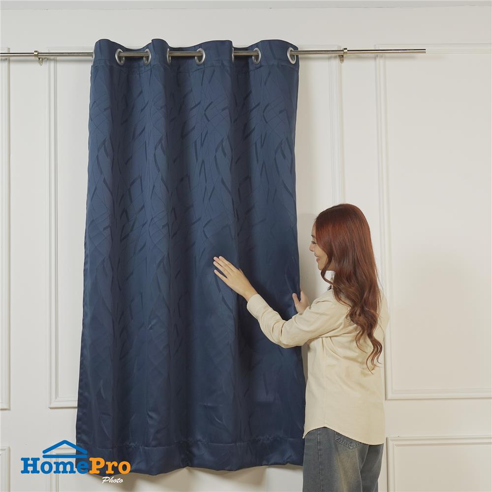 ผ้าม่าน EYELET HOME LIVING STYLE YORK UV 145X160 ซม. สีน้ำเงิน