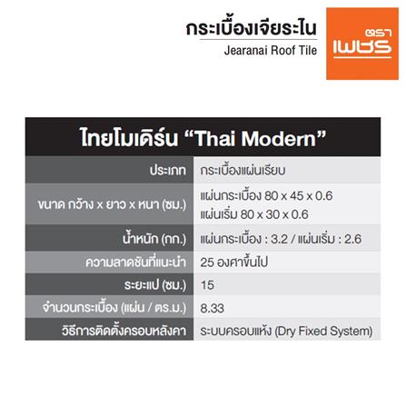 กระเบื้องว่าว เจียระไน ตราเพชร ไทยคลาสสิก 80x45 ซม. สีอิฐอำพัน_3