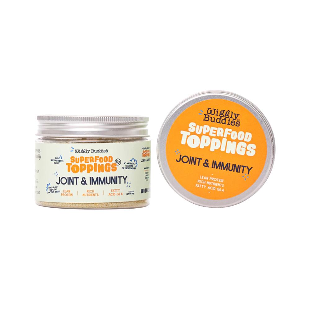 ผงโรยอาหารสัตว์เลี้ยง WIGGLY BUDDIES TOPPING JOINT AND IMMUNITY 60 ก.