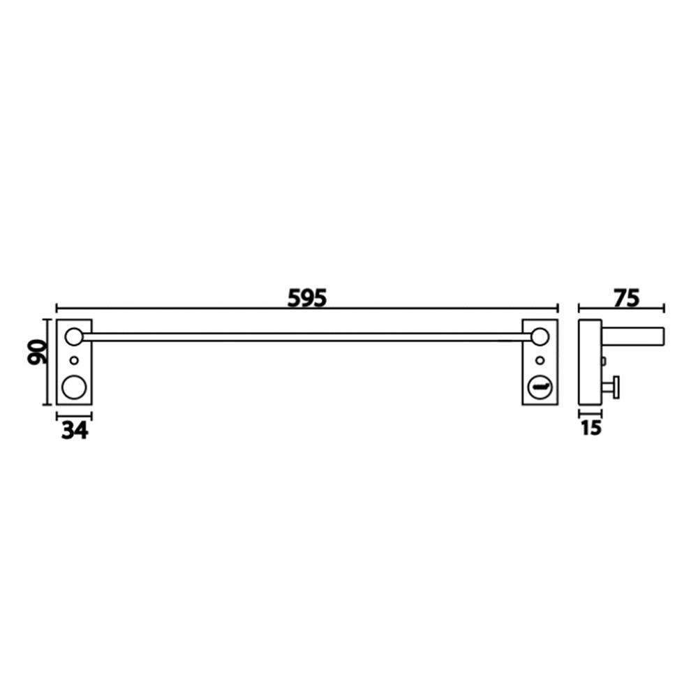ราวแขวนผ้า COTTO CT0361(BL)(HM) สีดำ