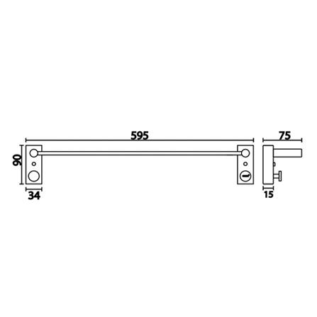 ราวแขวนผ้า COTTO CT0361(BL)(HM) สีดำ_3
