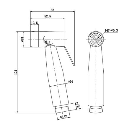 สายฉีดชำระครบชุด NOVABATH NVB-KP018S สีสเตนเลส_1