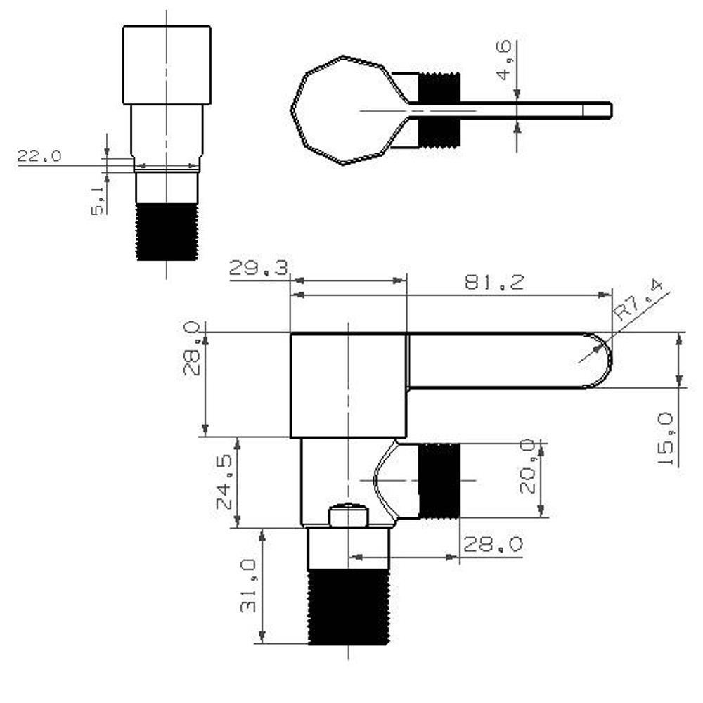 วาล์วฝักบัว 1 ทาง NOVABATH NVB-KP719
