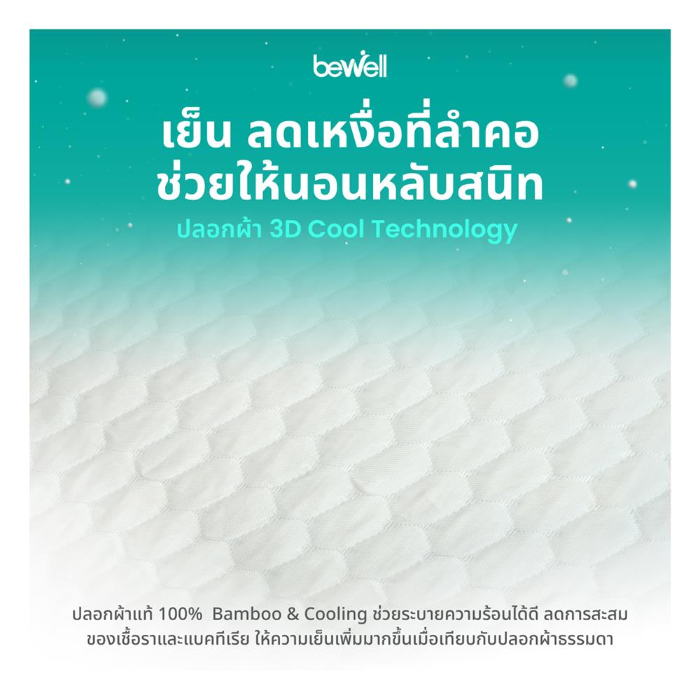 หมอนสุขภาพ เมมโมรี่โฟม BEWELL ERGOFILL 50x70x20 ซม. สีขาว