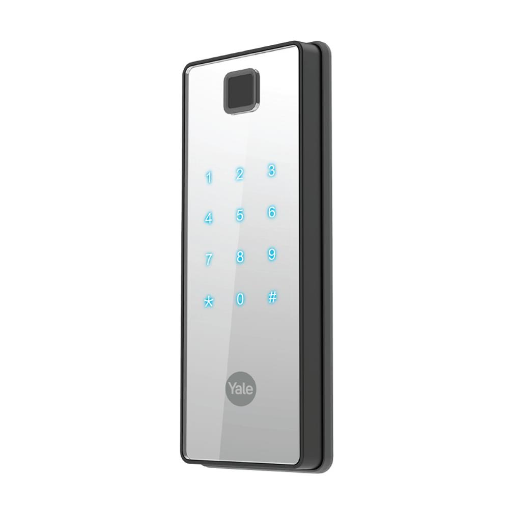 กลอนประตูดิจิตอล YALE REFLECTA BIO V (แนวตั้ง) สีเงิน