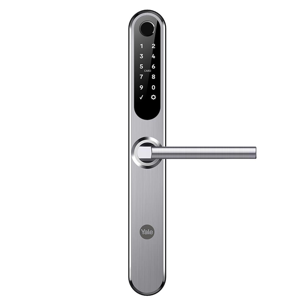กลอนประตูดิจิตอล YALE YSD100 บานเปิดปิด สีเงิน