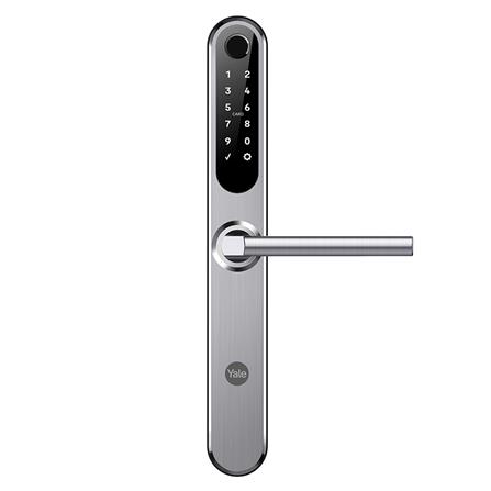 กลอนประตูดิจิตอล YALE YSD100 บานเปิดปิด สีเงิน_0