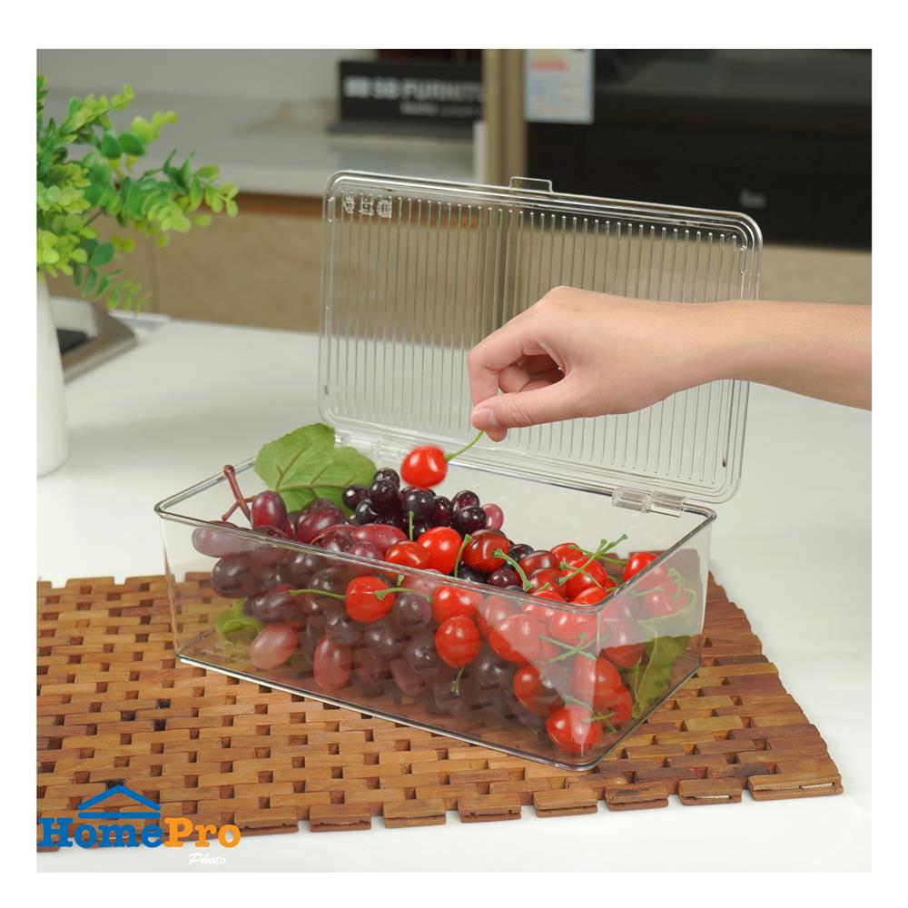 กล่องจัดเก็บในตู้เย็นมีฝา KECH CHILLY SIZE L 16.5X27.5X9.5 ซม.