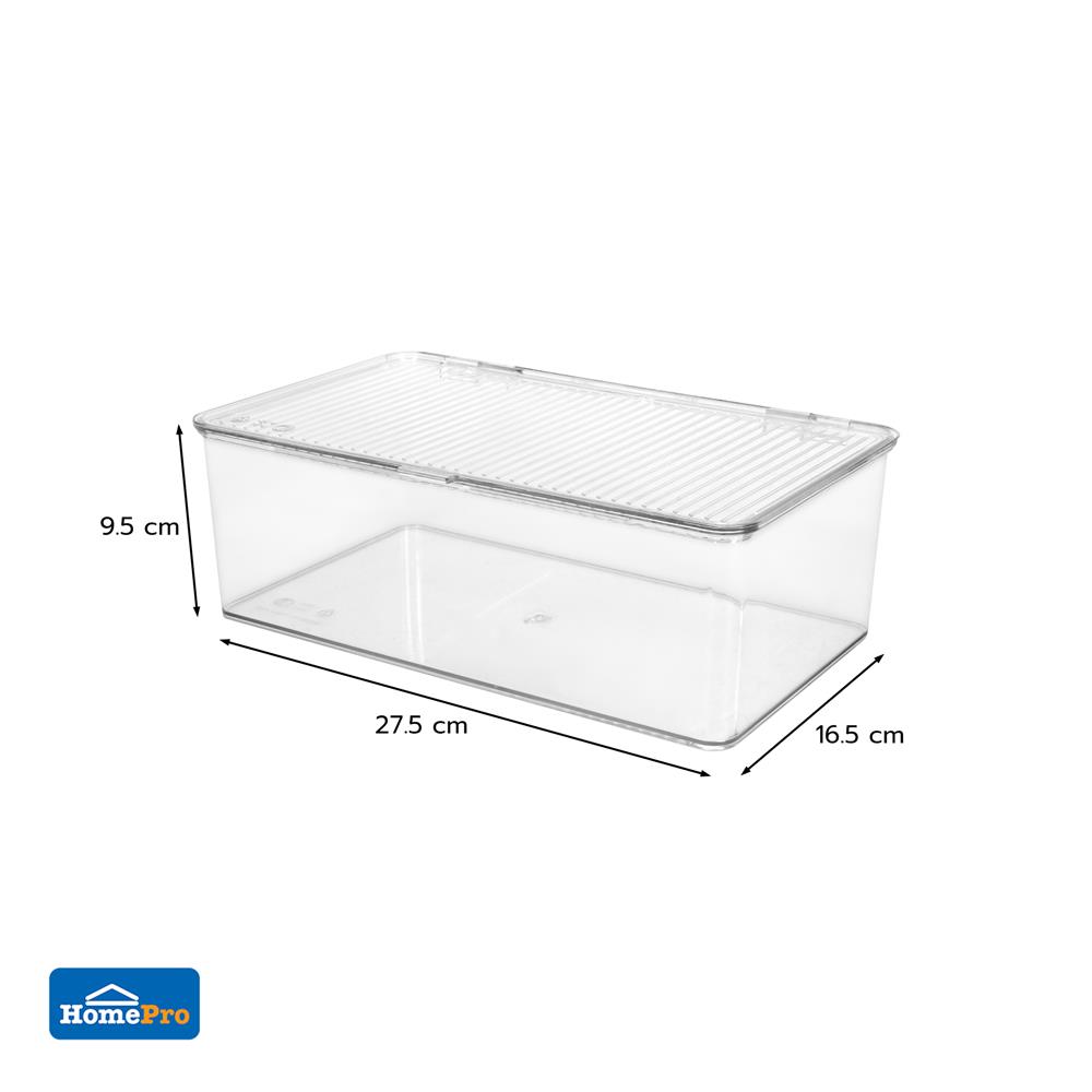 กล่องจัดเก็บในตู้เย็นมีฝา KECH CHILLY SIZE L 16.5X27.5X9.5 ซม.