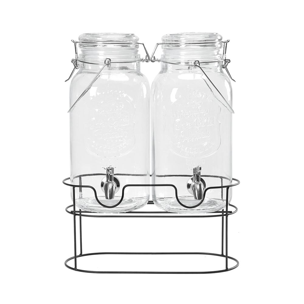 ขวดโหลแก้วมีก๊อกฝาสปริง KECH 3.8 ลิตร (2 ชิ้น/ชุด)