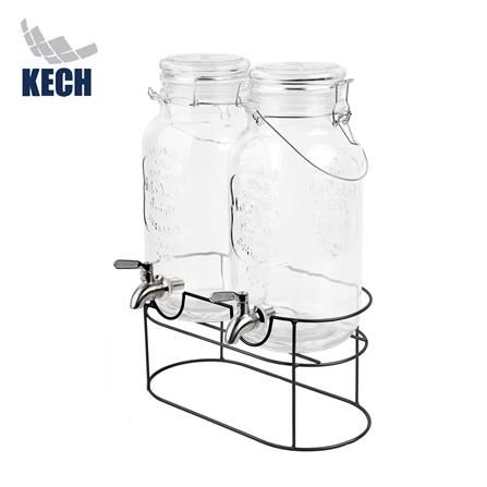 ขวดโหลแก้วมีก๊อกฝาสปริง KECH 3.8 ลิตร (2 ชิ้น/ชุด)_0