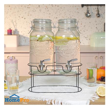 ขวดโหลแก้วมีก๊อกฝาสปริง KECH 3.8 ลิตร (2 ชิ้น/ชุด)_4