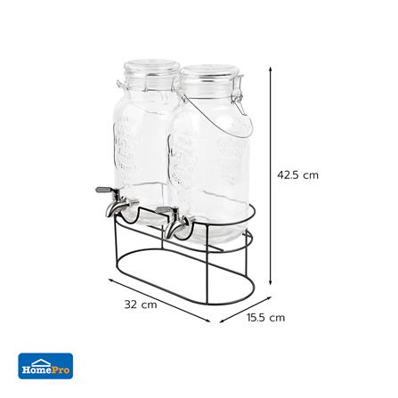 ขวดโหลแก้วมีก๊อกฝาสปริง KECH 3.8 ลิตร (2 ชิ้น/ชุด)_5