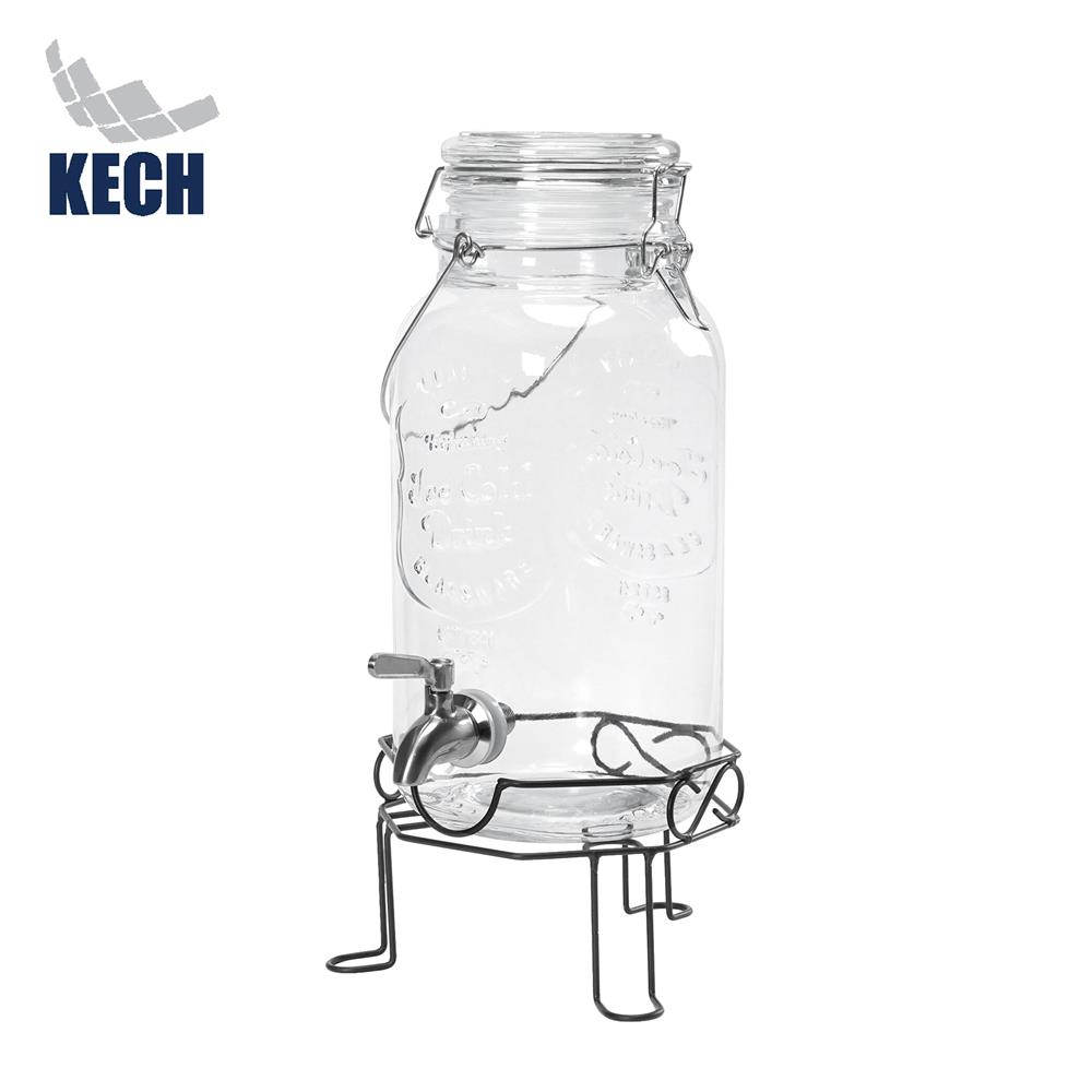 ขวดโหลแก้วมีก๊อกฝาสปริง KECH 3.8 ลิตร