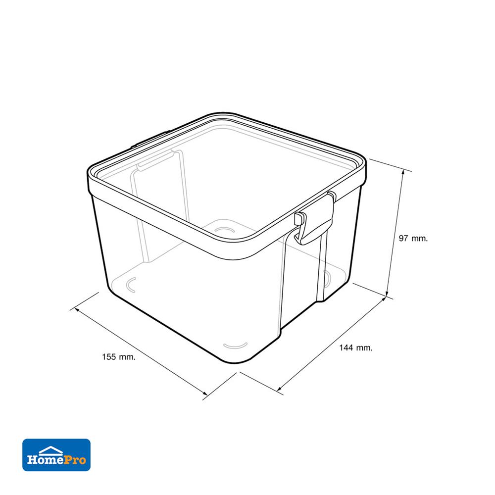 กล่องอาหาร PET KECH TICTAC 1300 มล. TQ