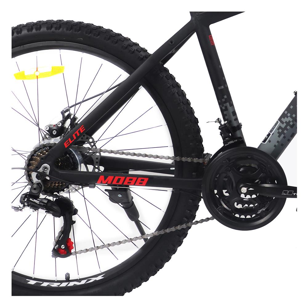 จักรยานเสือภูเขา TRINX M088E 27.5 นิ้ว สีดำด้าน/แดง