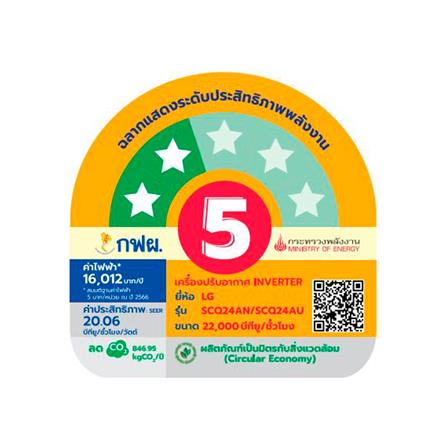 แอร์ผนัง LG SCQ24A.S11 22000 บีทียู อินเวอร์เตอร์_7