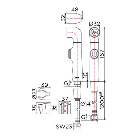 สายฉีดชำระครบชุด KARAT FAUCET KA-07-361-11 สีขาว_3