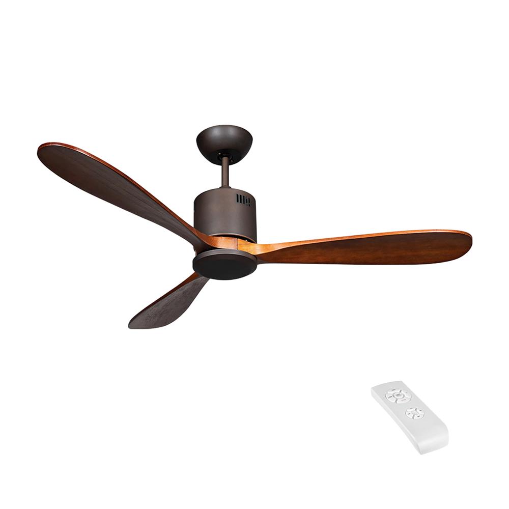 พัดลมไม่มีโคมไฟ CARINI MOONSTAR-25 52 นิ้ว สีดำ/น้ำตาล