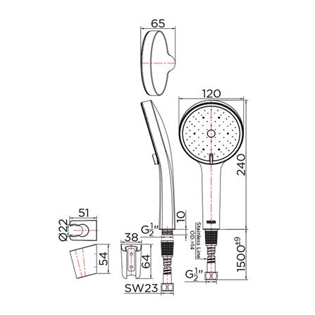 ชุดฝักบัวสายอ่อน 3 ระดับ KARAT FAUCET KS-27-233-50_4