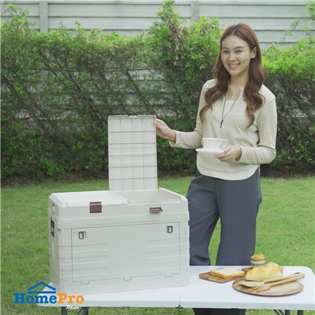 กล่องเก็บของพับได้ STACKO GLAM-C SIZE L 58X39X40 ซม. สีครีม_8