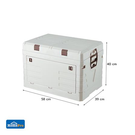 กล่องเก็บของพับได้ STACKO GLAM-C SIZE L 58X39X40 ซม. สีครีม_10