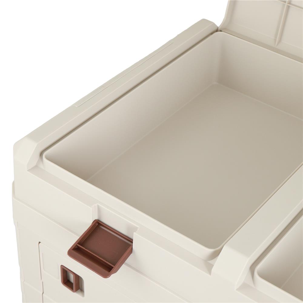 กล่องเก็บของพับได้ STACKO GLAM-C SIZE M 53X35X36 ซม. สีครีม