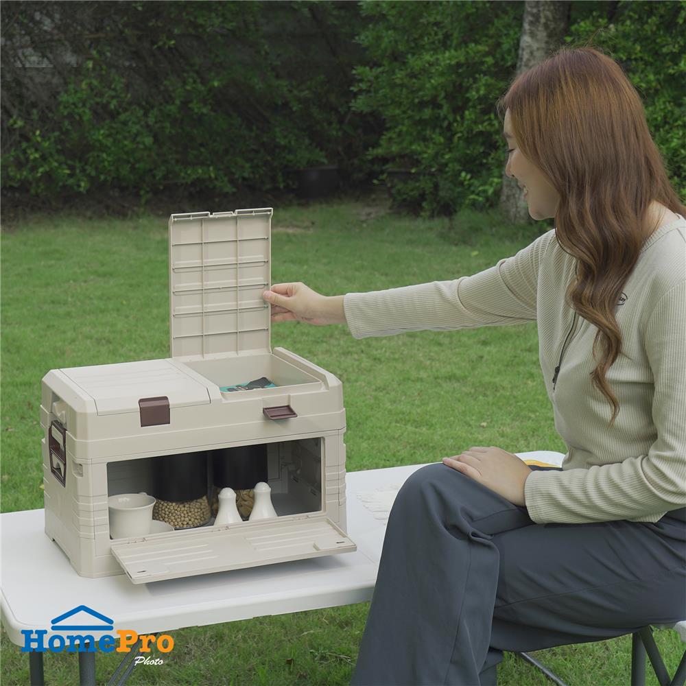 กล่องเก็บของพับได้ STACKO GLAM-C SIZE S 47.5X29.5X30.5 ซม. สีครีม