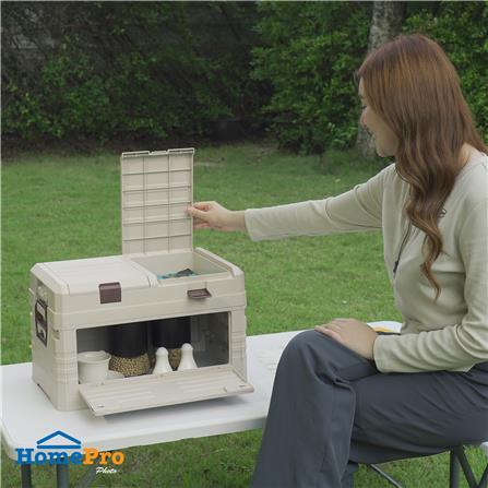 กล่องเก็บของพับได้ STACKO GLAM-C SIZE S 47.5X29.5X30.5 ซม. สีครีม_9