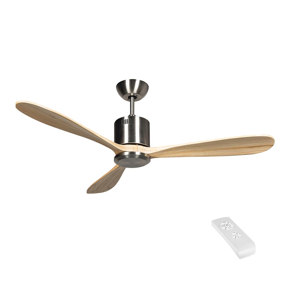 พัดลมไม่มีโคมไฟ CARINI MOONSTAR-27 52 นิ้ว สีเงิน/น้ำตาล