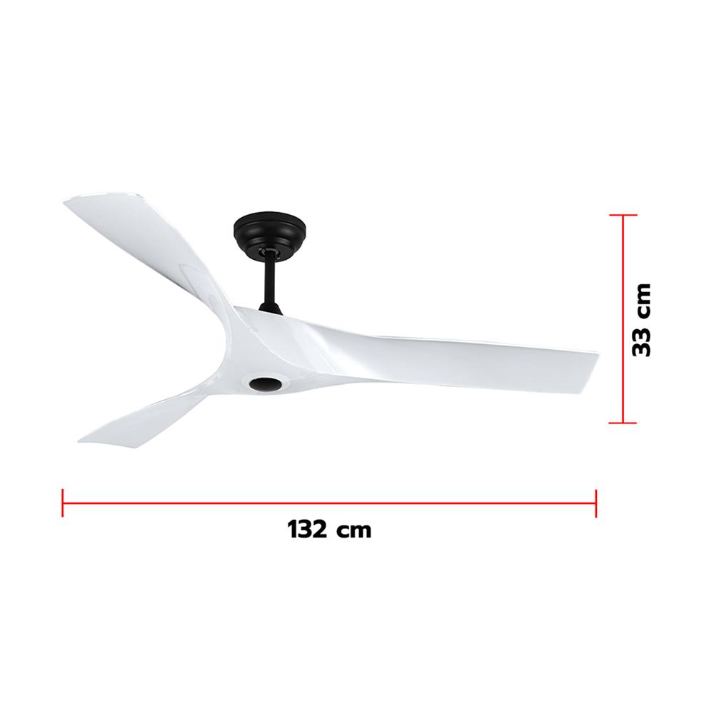 พัดลมไม่มีโคมไฟ CARINI DENO-48 WH 52 นิ้ว สีดำ/ขาว