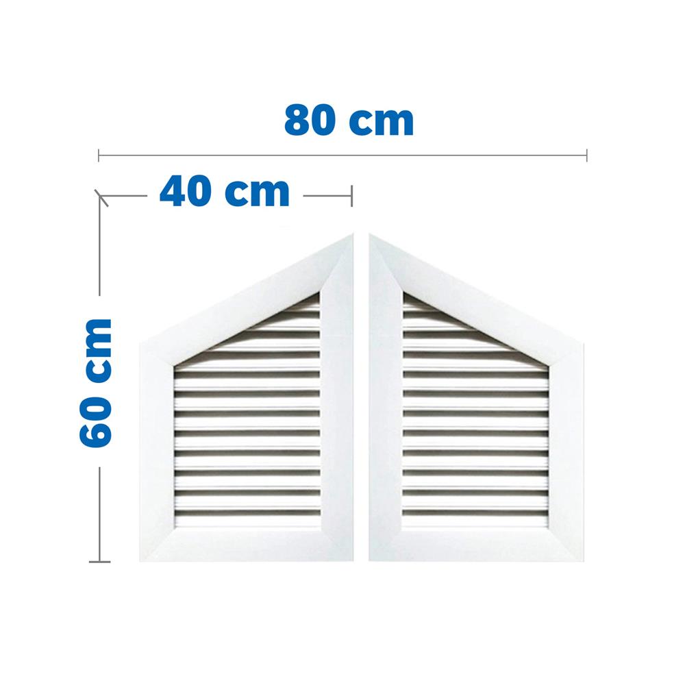 จั่วช่องลม WT IV-01 80x60 ซม. สีขาว