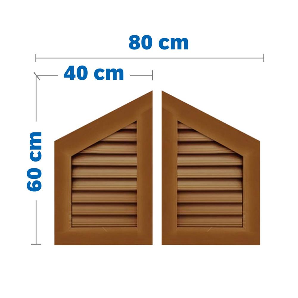 จั่วช่องลม WT IV-01 80x60 ซม. สีสัก