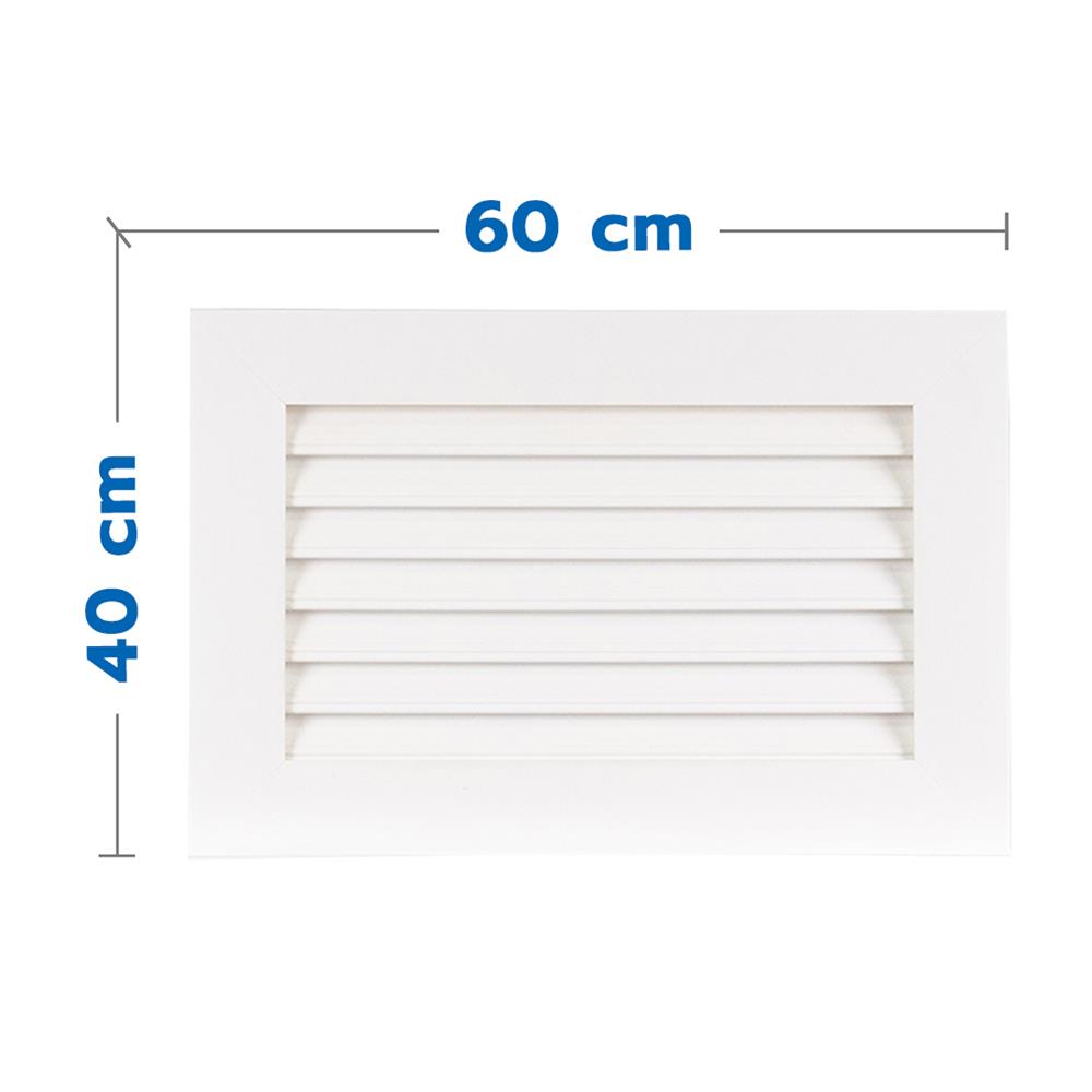 ช่องระบายอากาศแนวนอน WT 60x40 ซม. สีขาว